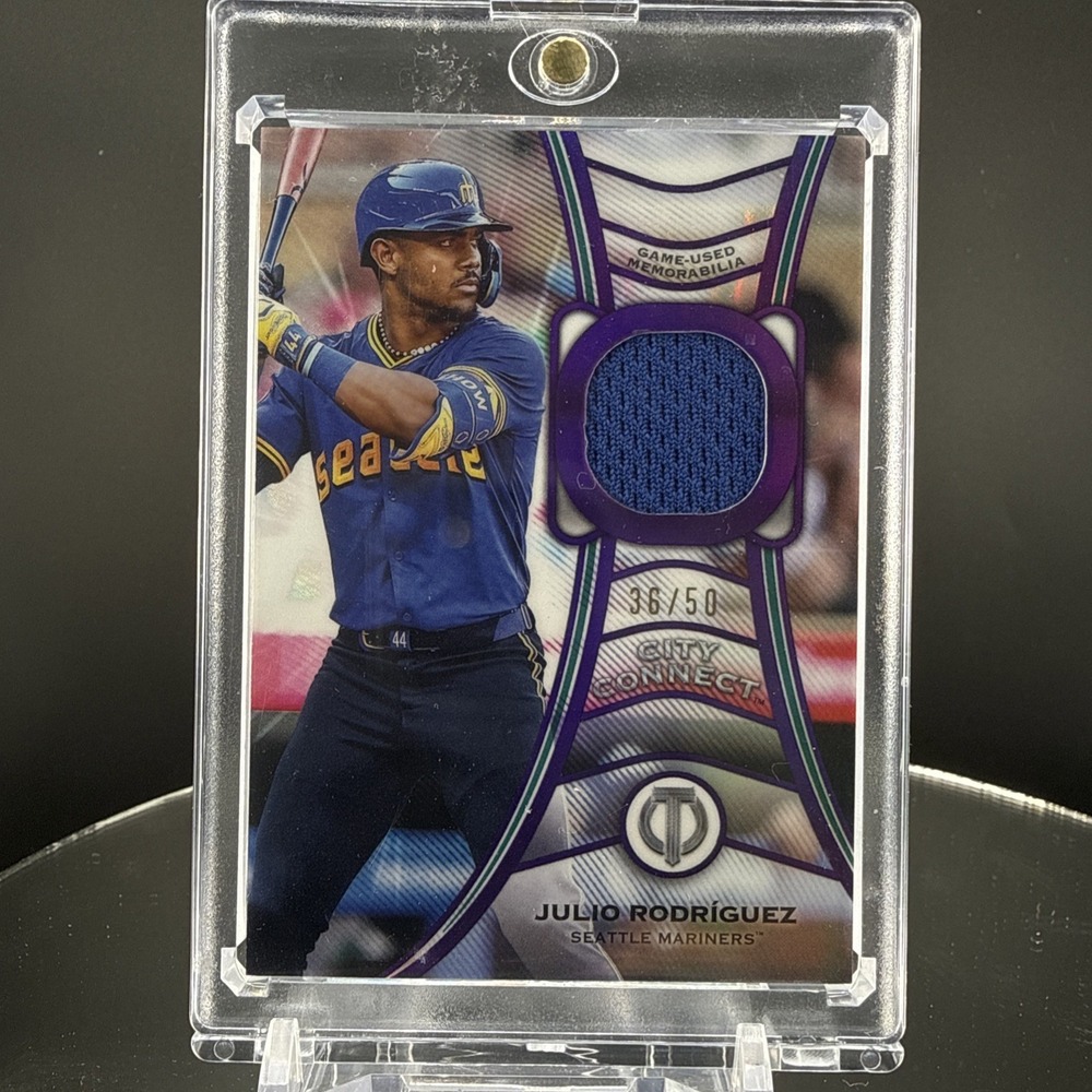 2025 Topps Tribute Julio Rodriguez #/50 Purple City Connect Relic Patch JRod